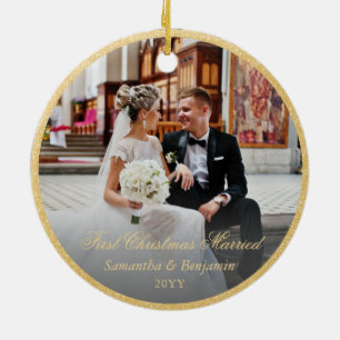 Erstes Weihnachten Verheiratet Katholisches Weihna Keramik Ornament