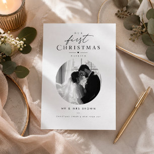 Erstes Weihnachten Verheiratet Moderne Kreis Foto