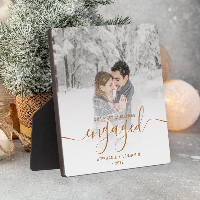 Erstes Weihnachten verlobt Foto Kupfer Schrift Fotoplatte (Von Creator hochgeladen)