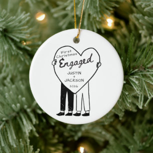 Erstes Weihnachten Verlobt Ornament