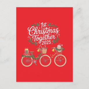 Erstes Weihnachten Zusammen 2025 Romantisches Paar Postkarte