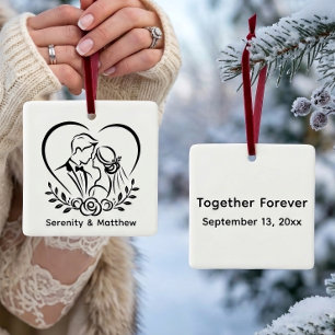 Erstes Weihnachten Zusammen Personalisiertes Hochz Keramikornament