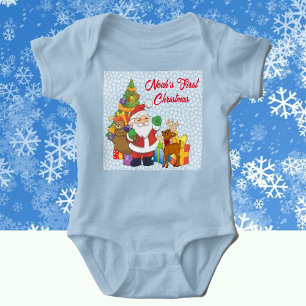 Erstes Weihnachtsbaby mit individuellem Namen Weih Baby Strampler