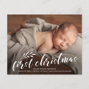 Erstes Weihnachtsbaby-Urlaubs-Geburtsankündigung