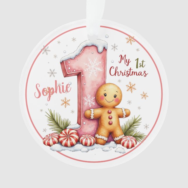 Erstes Weihnachtsbaum Schmuckstück  Ornament (Vorderseite)