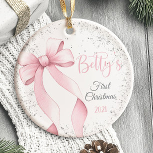 Erstes Weihnachtsbaumschmuck-Band Coquette für Bab Keramik Ornament