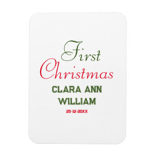 ERSTES WEIHNACHTSFEIERTAG BABY KINDER NAME TEXT JA MAGNET