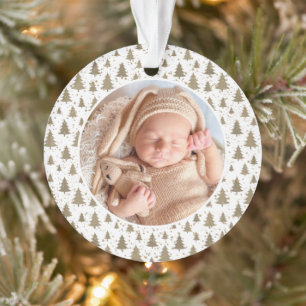 Erstes Weihnachtsfest des Babys - Moderne Eleganz Ornament