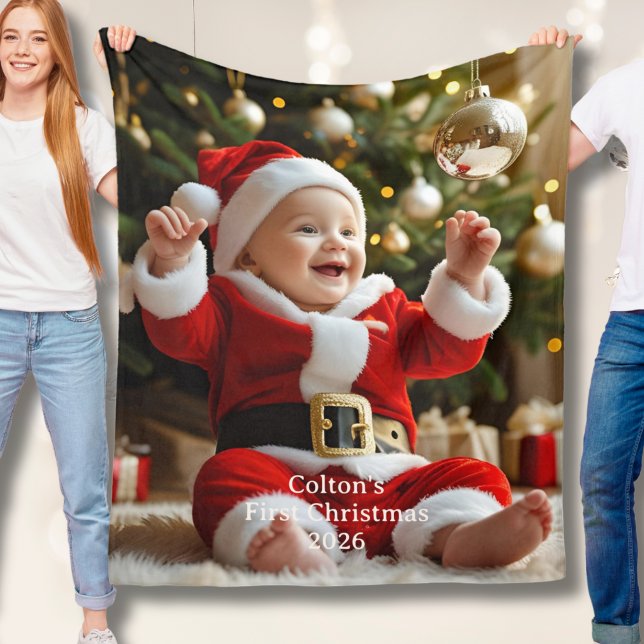 Erstes Weihnachtsfleece-Decke mit individuellem Fo Fleecedecke (Von Creator hochgeladen)