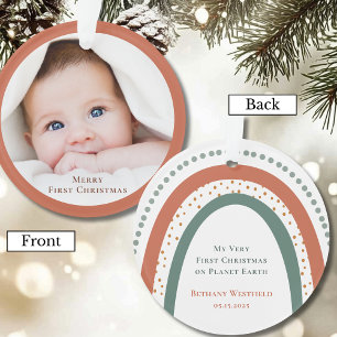 Erstes Weihnachtsfoto-Andenken für Babys Ornament