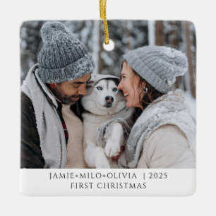 Erstes Weihnachtsgebäck Foto Keepake Couple Dog Keramikornament