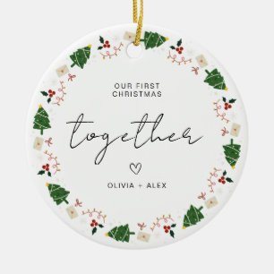 Erstes Weihnachtsgeschenk für das Weihnachtspaar Keramik Ornament