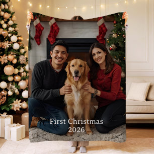 Erstes Weihnachtsgeschenk für Foto Fleece Blanket
