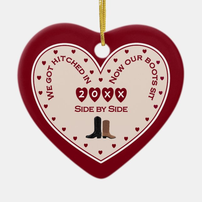 Erstes Weihnachtsgeschenk für Verheiratete Länder  Keramik Ornament (Vorne)