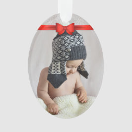 Erstes Weihnachtsgewohnheits-Foto Ornament