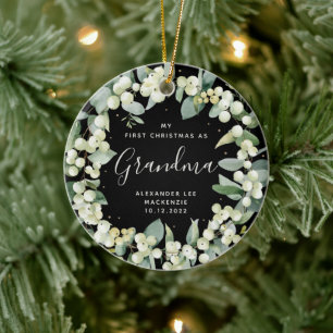 Erstes Weihnachtsgroßeltern-/Beliebige Verwandten- Keramik Ornament