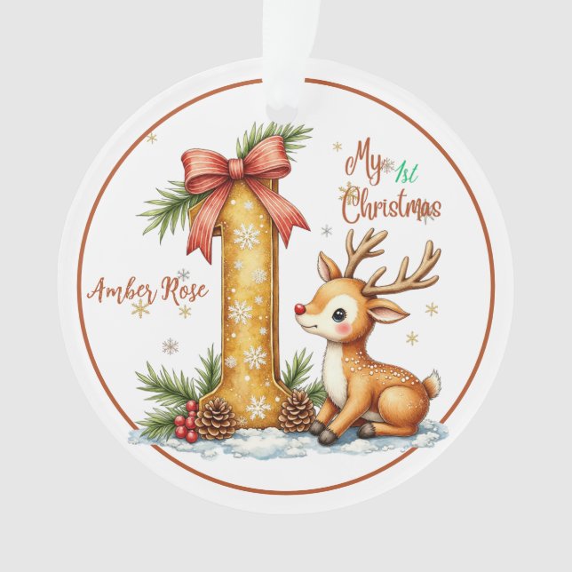 Erstes Weihnachtsornament Ornament (Vorderseite)