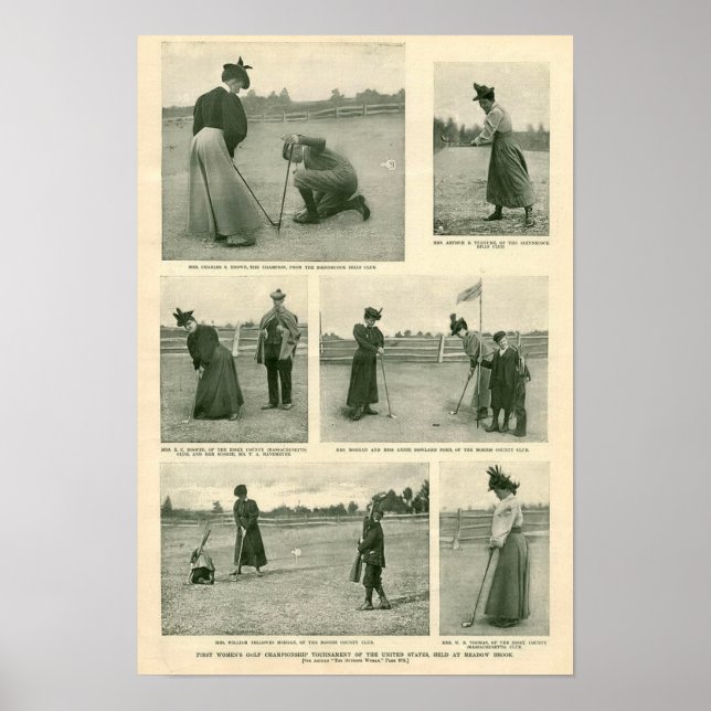 Erstes Women's Golf Turnier der USA - Print Poster (Vorne)