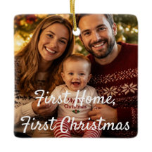 Erstes Zuhause Erstes Weihnachten Familienfoto Kar