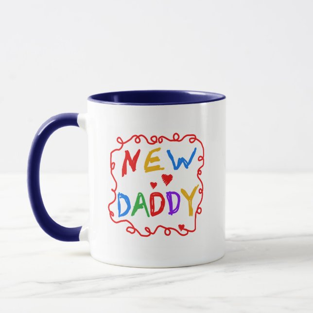 Erstfarben New Daddy Tshirts und Geschenke Tasse (Links)