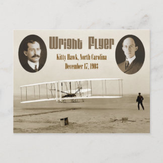 Erstflug des Wright-Flyers von 1903 Postkarte