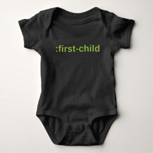 Erstgeborenes Kind mit einem CSS-Selektor Baby Strampler