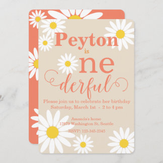Erstgeburt Boho Daisy Einladung