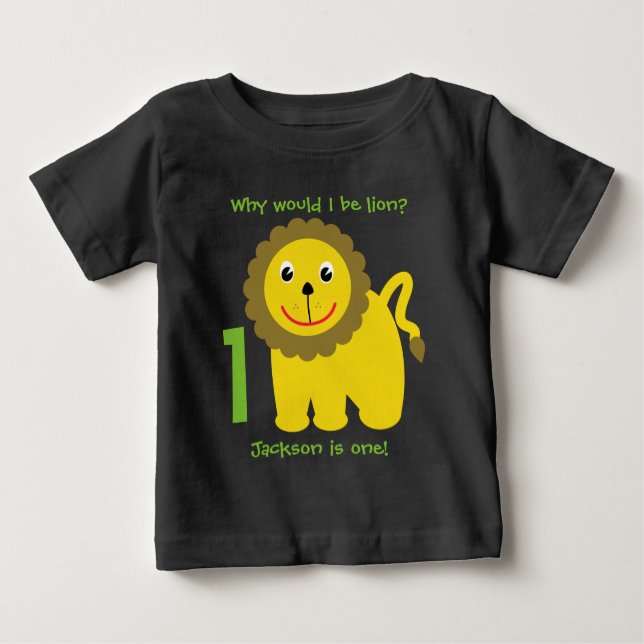 Erstgeburt des niedlichen Löwen Baby T-shirt (Vorderseite)