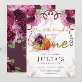 Erstgeburt Eleganter Herbst Burgund Einladung