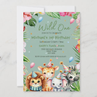 Erstgeburt Safari Animal Wild One Floral