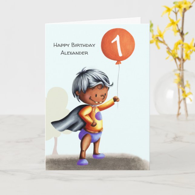 Erstgeburtenbaby im Diapers Age Personalisiert Karte (Gelbe Blume)