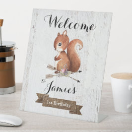 Erstgeburtenfeiertag des Waldeichhörnchens Sockelschild