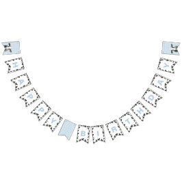 Erstgeburtsdatum Heilige Kuh Karierte Kuh drucken Wimpelkette