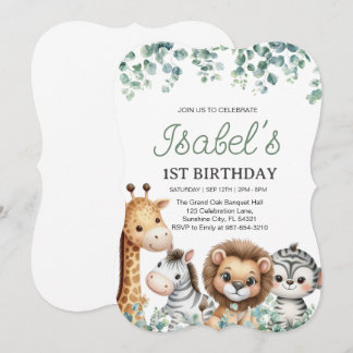 Erstgeburtsjungstag, Eukalyptus 1. Geburtstag Einladung