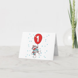 Erstgeburtstag Einladungen für Sock Monkey