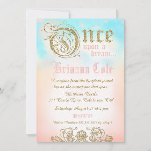 Erstgeburtstag einmal nach dem Traum Einladende Pr Einladung