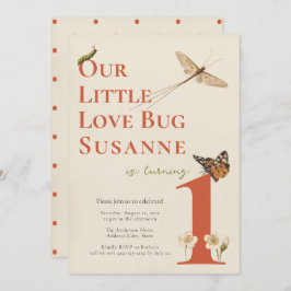 Erstgeburtstag kleine Liebe Bug Baby Einladung