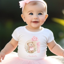 Erstgeburtstag Niedlicher Teddybär & Herzballoons