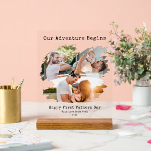 Erstgeburtstag Pinselstrich 3 FotoCollage Acrylschild