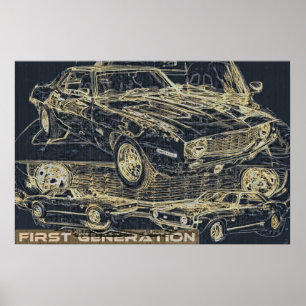 Erstgeneration Auto Poster