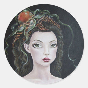 erstickend runder aufkleber