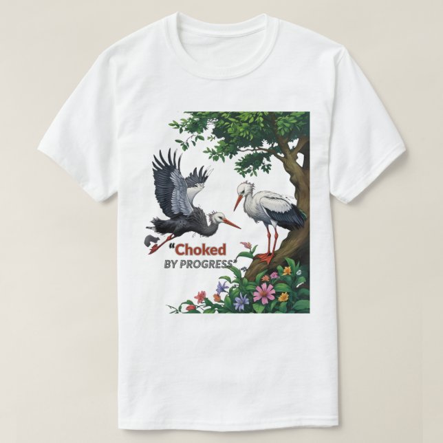 Erstickt vom Fortschritt T-Shirt (Design vorne)