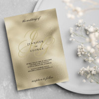 Erstklassige Hochzeit in Gold und Schwarz