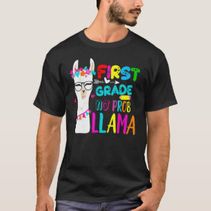 Erstklassige Llama-Lehrerin ohne Probleme zum 100. T-Shirt