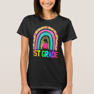 Erstklassige Regenbogenmädchen Jungen Lehrer Team T-Shirt