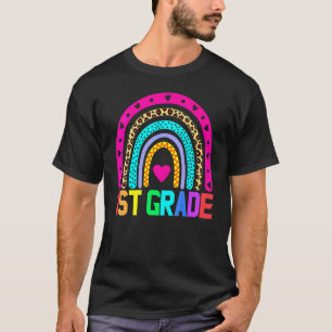 Erstklassige Regenbogenmädchen Jungen Lehrer Team  T-Shirt
