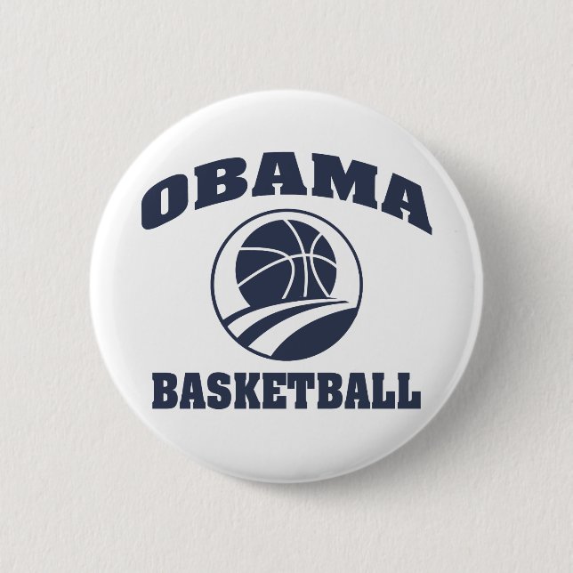 Erstklassiger Basketballknopf Obama Button (Vorderseite)