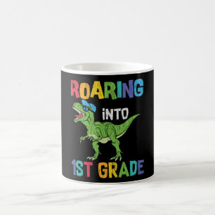 Erstklassiger Dino-Fan erster Schultag Kinder Gesc Kaffeetasse