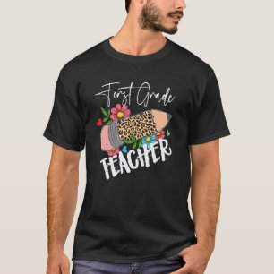 Erstklassiger Leopard-Stift 1. erster Schultag T-Shirt