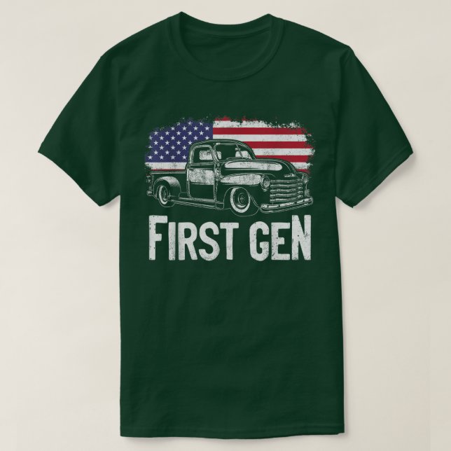 Erstklassiger Oldtimer-LKW der ersten Generation V T-Shirt (Design vorne)